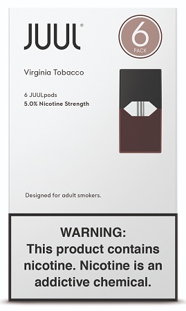 JUUL PODS 5% VIRGINIA TOBACCO 6PK $33.99**NOT FOR ONLINE SALES** LIMITED WHILE INVENTORY LASTS - NO RETURNS, NO EXCHANGES.