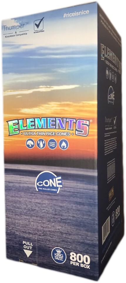 ELEMENTS KING SIZE CONES BULK PACK (900CT BULK)**BULK BOX -- 900 CONES LOOSE**