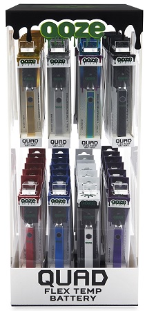 OOZE QUAD BATTERY - ASSORTED COLORS 48CT DISPLAY