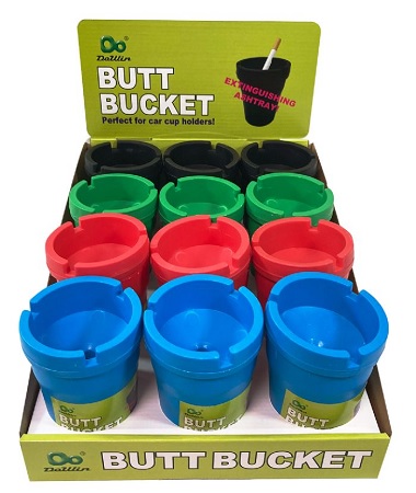 BUTT BUCKET CAR ASHTRAY ASST. 12CT