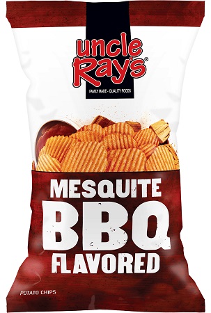 UNCLE RAY'S 8OZ MESQUITE BBQ CHIPS**AVAILABLE BY SPECIAL ORDER AND EMAIL ONLY, ALLOW 21 DAYS LEADTIME**
