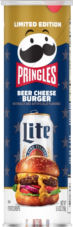 PRINGLES MILLER BEER CHEESE BURGER 5.5OZ**LIMITED EDITION AVAILABLE WHILE INVENTORY LASTS**
