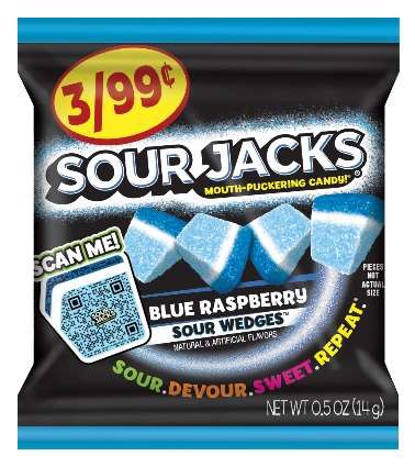 SOUR JACKS 3/.99 BLUE RASPBERRY WEDGES (.5OZ)