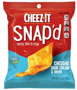 CHEEZ IT SNAP'D CHEDDAR & SOUR CREAM ONION 2.2OZ