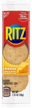 NABISCO RITZ SANDWICH CHEESE 1.35OZ**MANUFACTURER GUARANTEED SHELF LIFE IS 45 DAYS**