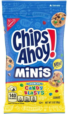 NABISCO BIG BAG CHIPS AHOY MINI CANDY BLASTS 3OZ*MANUFACTURER GUARANTEED SHELF LIFE IS 45 DAYS*