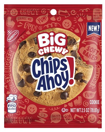 NABISCO CHIPS AHOY BIG CHEWY COOKIE 2.5OZ**MANUFACTURER GUARANTEED SHELF LIFE IS 45 DAYS**