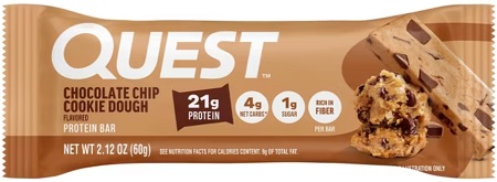 QUEST BAR ORIGINAL CHOC. CHIP COOKIE DOUGH  12/2.12oz*$3.00 OFF PER BOX*