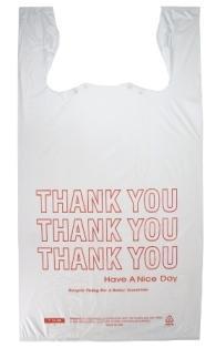 SHOPPING BAG (THANK YOU)JUMBO WHITE 18 X 8 X 32 14MIC