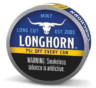 LONGHORN $.75 OFF LONG CUT MINT 1.2OZ (*REPLACES $2.39*)**AVAILABLE WHILE INVENTORY LASTS**