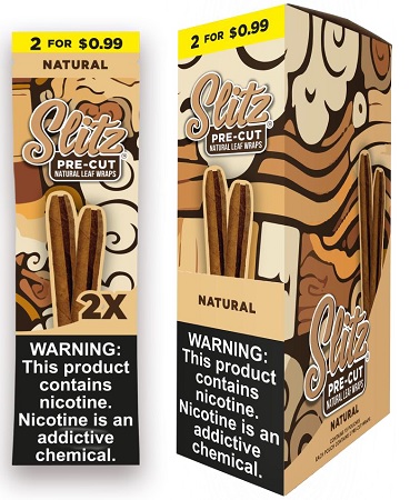 SLITZ - LEAF WRAPS - NATURAL 2/$.99