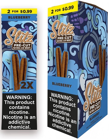 SLITZ - LEAF WRAPS - BLUEBERRY 2/$.99
