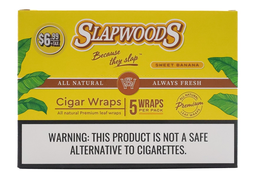 SLAPWOODS CIGAR WRAPS - SWEET BANANA   (PRE-PRICED: 5/$6.99)