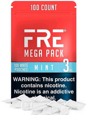 FRE NICOTINE POUCHES MEGA 3MG MINT (100CT)*$15.00 OFF PER BOX*
