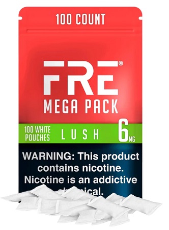 FRE NICOTINE POUCHES MEGA 6MG LUSH (100CT)*$15.00 OFF PER BOX*