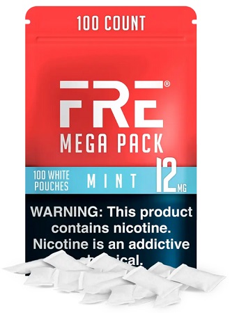 FRE NICOTINE POUCHES MEGA 12MG MINT (100CT)*$15.00 OFF PER BOX*