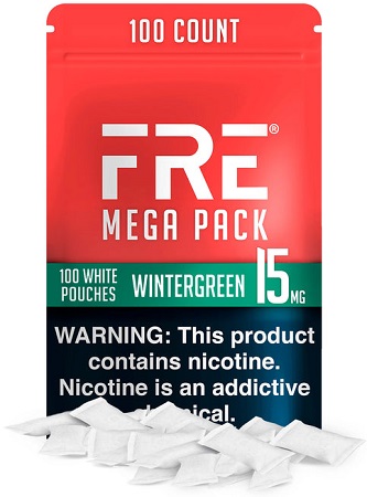FRE NICOTINE POUCHES MEGA 15MG WINTERGREEN (100CT)*$15.00 OFF PER BOX*