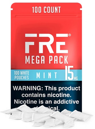 FRE NICOTINE POUCHES MEGA 15MG MINT (100CT)*$15.00 OFF PER BOX*