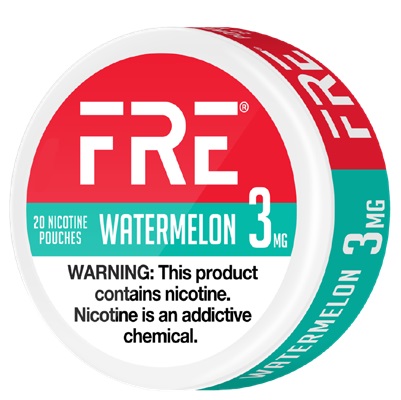 FRE NICOTINE POUCHES 3MG WATERMELON 20CT*$3.00 OFF PER 5CT ROLL*