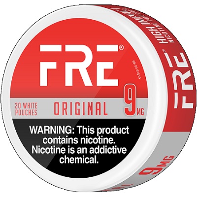 FRE NICOTINE POUCHES 9MG ORIGINAL 20CT*$3.00 OFF PER 5CT ROLL*