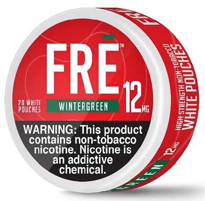 FRE NICOTINE POUCHES 12MG WINTERGREEN 20CT(CONTAINS NO TOBACCO) *$3.00 OFF PER 5CT ROLL*