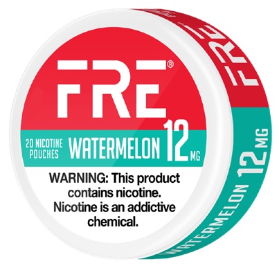 FRE NICOTINE POUCHES 12MG WATERMELON 20CT*$3.00 OFF PER 5CT ROLL*
