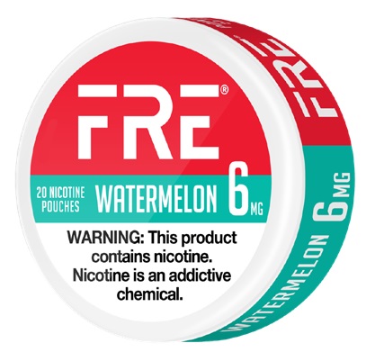FRE NICOTINE POUCHES 6MG WATERMELON 20CT*$3.00 OFF PER 5CT ROLL*