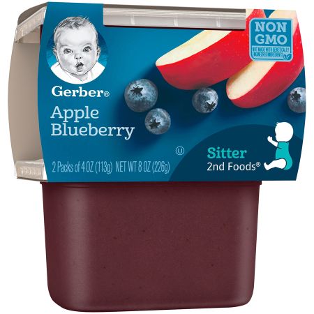 GERBER 2ND FOODS APPLE BLUEBERRY 4OZ